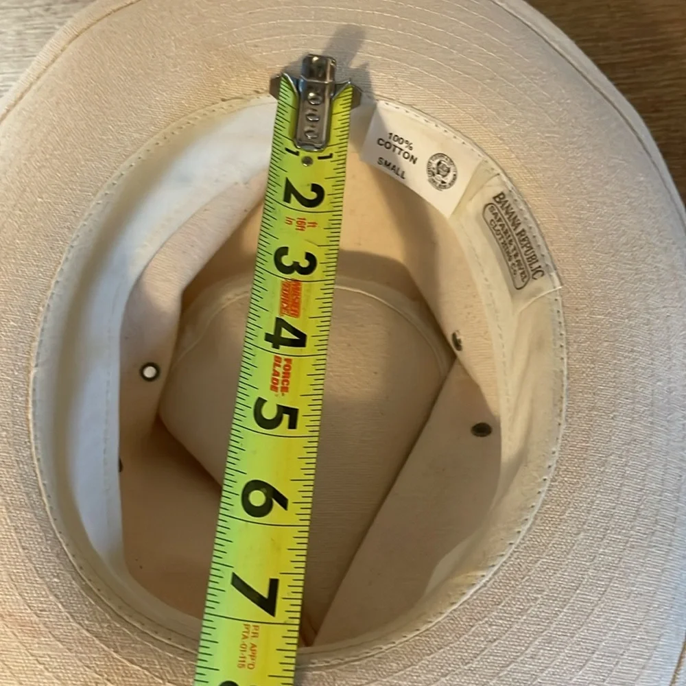 Vintage Banana Republic Cream Canvas Safari Hat - Picture 5 of 6